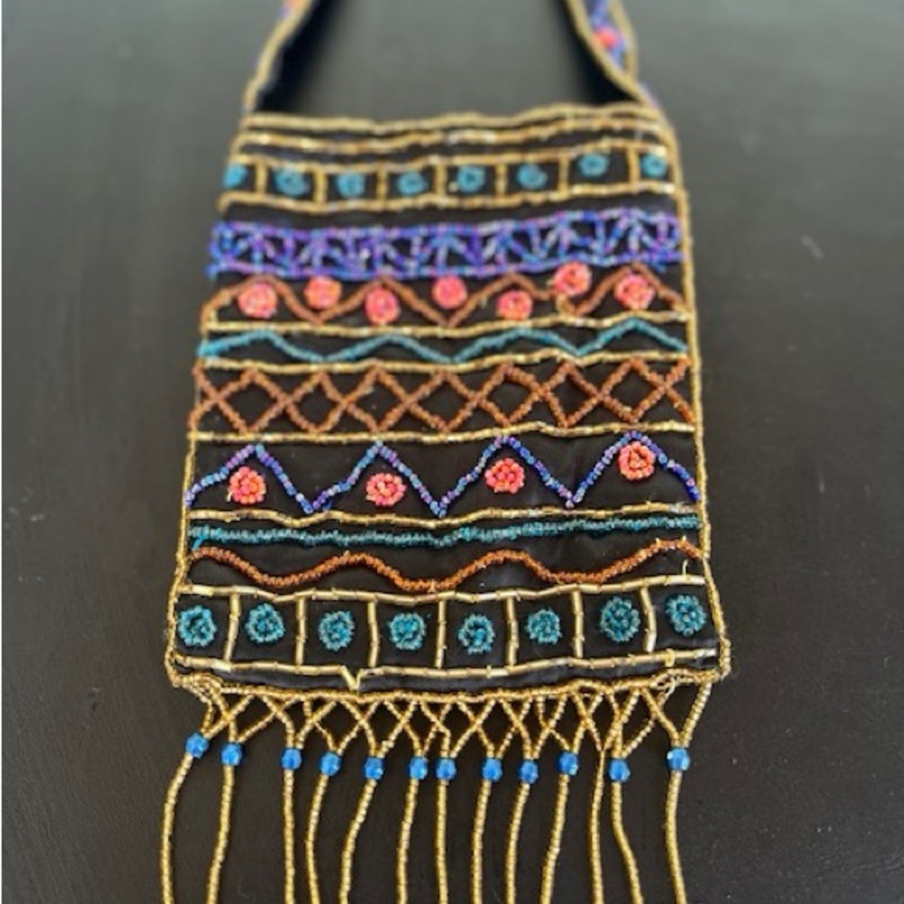 Bloomingdale's Multicolor Beaded Crossbody Bag